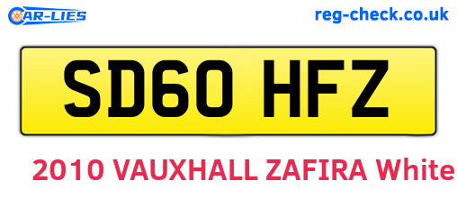 SD60HFZ are the vehicle registration plates.