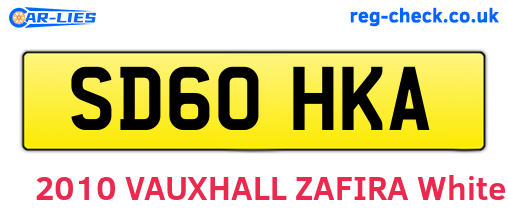 SD60HKA are the vehicle registration plates.