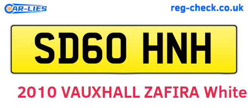 SD60HNH are the vehicle registration plates.