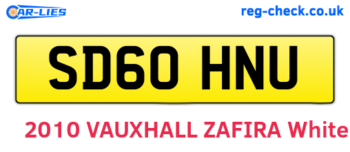 SD60HNU are the vehicle registration plates.