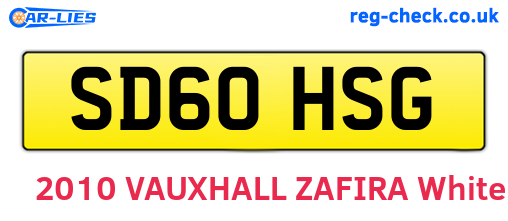 SD60HSG are the vehicle registration plates.