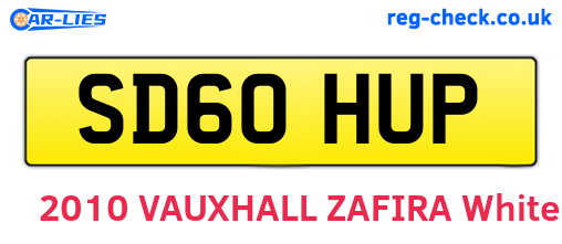SD60HUP are the vehicle registration plates.