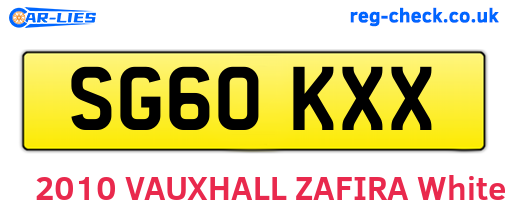 SG60KXX are the vehicle registration plates.