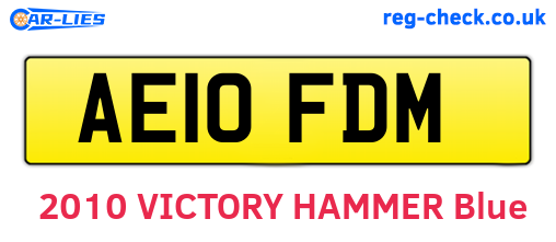 AE10FDM are the vehicle registration plates.