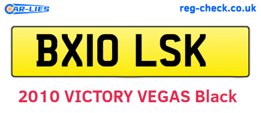 BX10LSK are the vehicle registration plates.