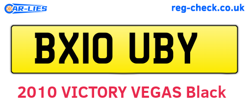 BX10UBY are the vehicle registration plates.