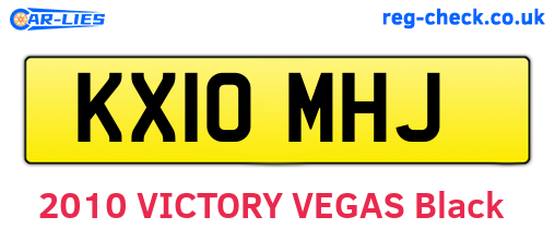 KX10MHJ are the vehicle registration plates.