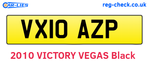 VX10AZP are the vehicle registration plates.
