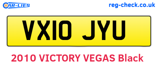 VX10JYU are the vehicle registration plates.