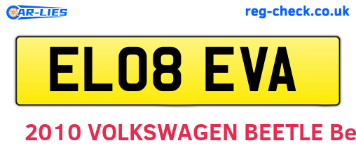 EL08EVA are the vehicle registration plates.