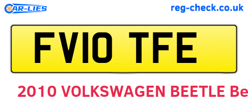 FV10TFE are the vehicle registration plates.