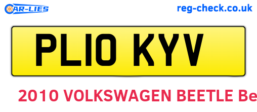 PL10KYV are the vehicle registration plates.