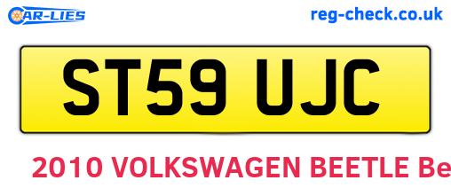 ST59UJC are the vehicle registration plates.