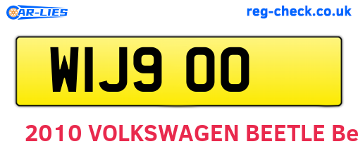 WIJ900 are the vehicle registration plates.