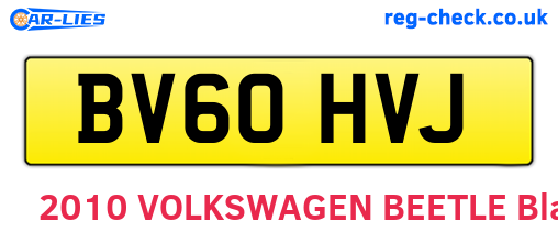 BV60HVJ are the vehicle registration plates.