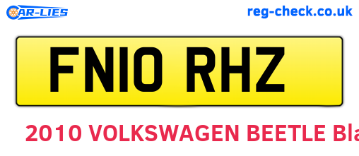 FN10RHZ are the vehicle registration plates.