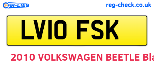 LV10FSK are the vehicle registration plates.