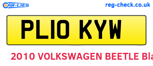 PL10KYW are the vehicle registration plates.