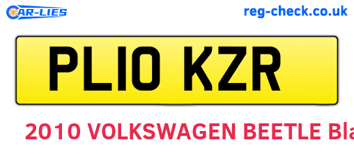 PL10KZR are the vehicle registration plates.