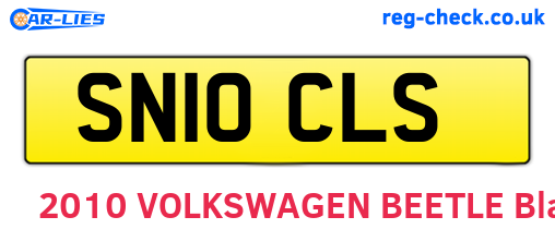 SN10CLS are the vehicle registration plates.