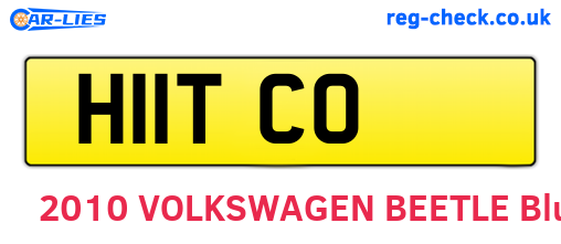 H11TCO are the vehicle registration plates.