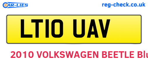 LT10UAV are the vehicle registration plates.