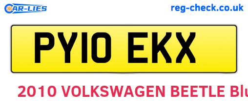 PY10EKX are the vehicle registration plates.