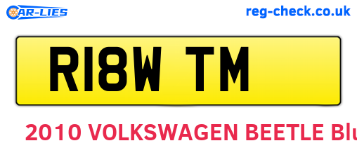 R18WTM are the vehicle registration plates.