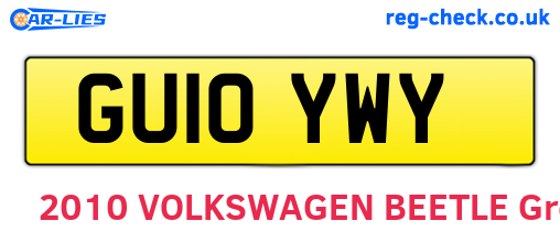 GU10YWY are the vehicle registration plates.