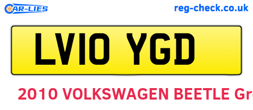 LV10YGD are the vehicle registration plates.