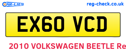 EX60VCD are the vehicle registration plates.