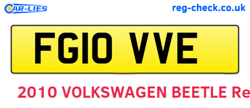 FG10VVE are the vehicle registration plates.