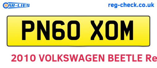 PN60XOM are the vehicle registration plates.