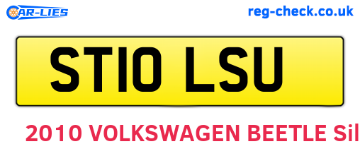 ST10LSU are the vehicle registration plates.