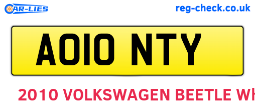 AO10NTY are the vehicle registration plates.