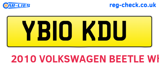 YB10KDU are the vehicle registration plates.