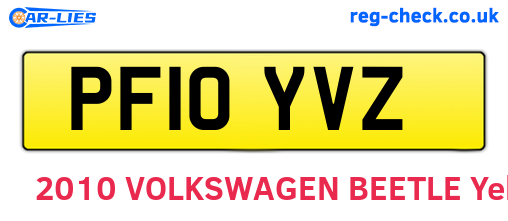 PF10YVZ are the vehicle registration plates.
