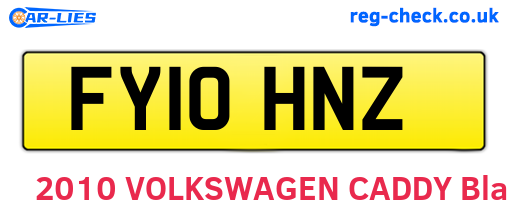 FY10HNZ are the vehicle registration plates.