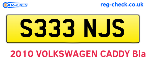 S333NJS are the vehicle registration plates.