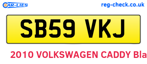 SB59VKJ are the vehicle registration plates.