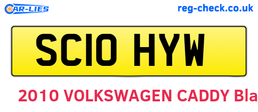 SC10HYW are the vehicle registration plates.