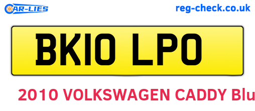 BK10LPO are the vehicle registration plates.