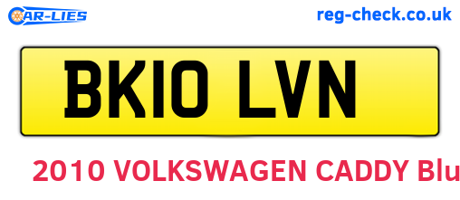 BK10LVN are the vehicle registration plates.