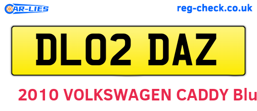 DL02DAZ are the vehicle registration plates.