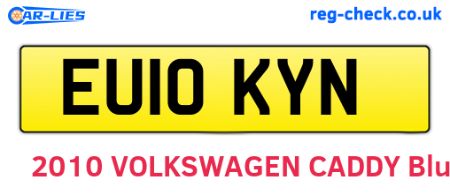 EU10KYN are the vehicle registration plates.