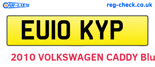 EU10KYP are the vehicle registration plates.
