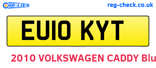 EU10KYT are the vehicle registration plates.