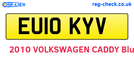 EU10KYV are the vehicle registration plates.