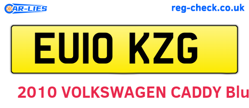 EU10KZG are the vehicle registration plates.