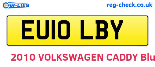 EU10LBY are the vehicle registration plates.